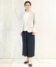 OLLDS24080 eur3(エウルキューブ) 【雑誌掲載】【大きいサイズ】メーテルサテンパンツ ネイビー(57)