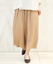 OLLDS24080 eur3(エウルキューブ) 【雑誌掲載】【大きいサイズ】メーテルサテンパンツ ベージュ(82)
