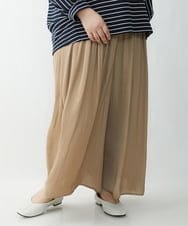 OLLDS24080 eur3(エウルキューブ) 【雑誌掲載】【大きいサイズ】メーテルサテンパンツ ベージュ(82)