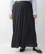 OLLDS24080 eur3(エウルキューブ) 【雑誌掲載】【大きいサイズ】メーテルサテンパンツ ダークグレー(93)