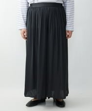 OLLDS24080 eur3(エウルキューブ) 【雑誌掲載】【大きいサイズ】メーテルサテンパンツ ダークグレー(93)