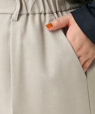 OLLEA24129 eur3(エウルキューブ) 【大きいサイズ】サイロツイルワイドストレートパンツ ライトグレー(91)