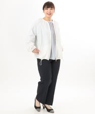 OLLED03139 eur3(エウルキューブ) 【大きいサイズ/11号サイズあり/セットアップ可能】ストレッチセンタープレスパンツ ネイビー