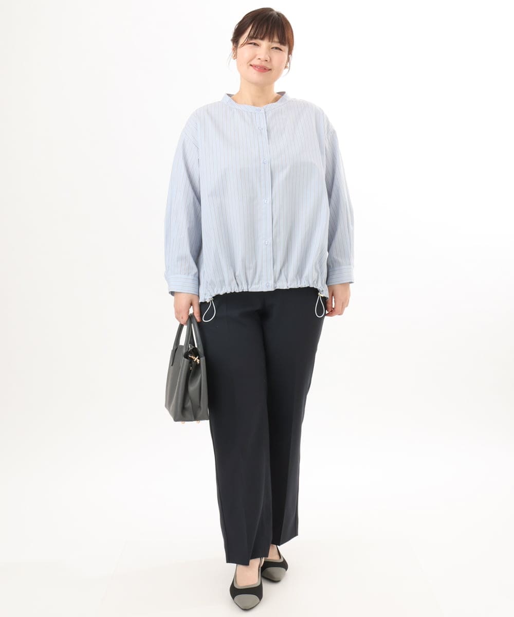 OLLED03139 eur3(エウルキューブ) 【大きいサイズ/11号サイズあり/セットアップ可能】ストレッチセンタープレスパンツ ネイビー