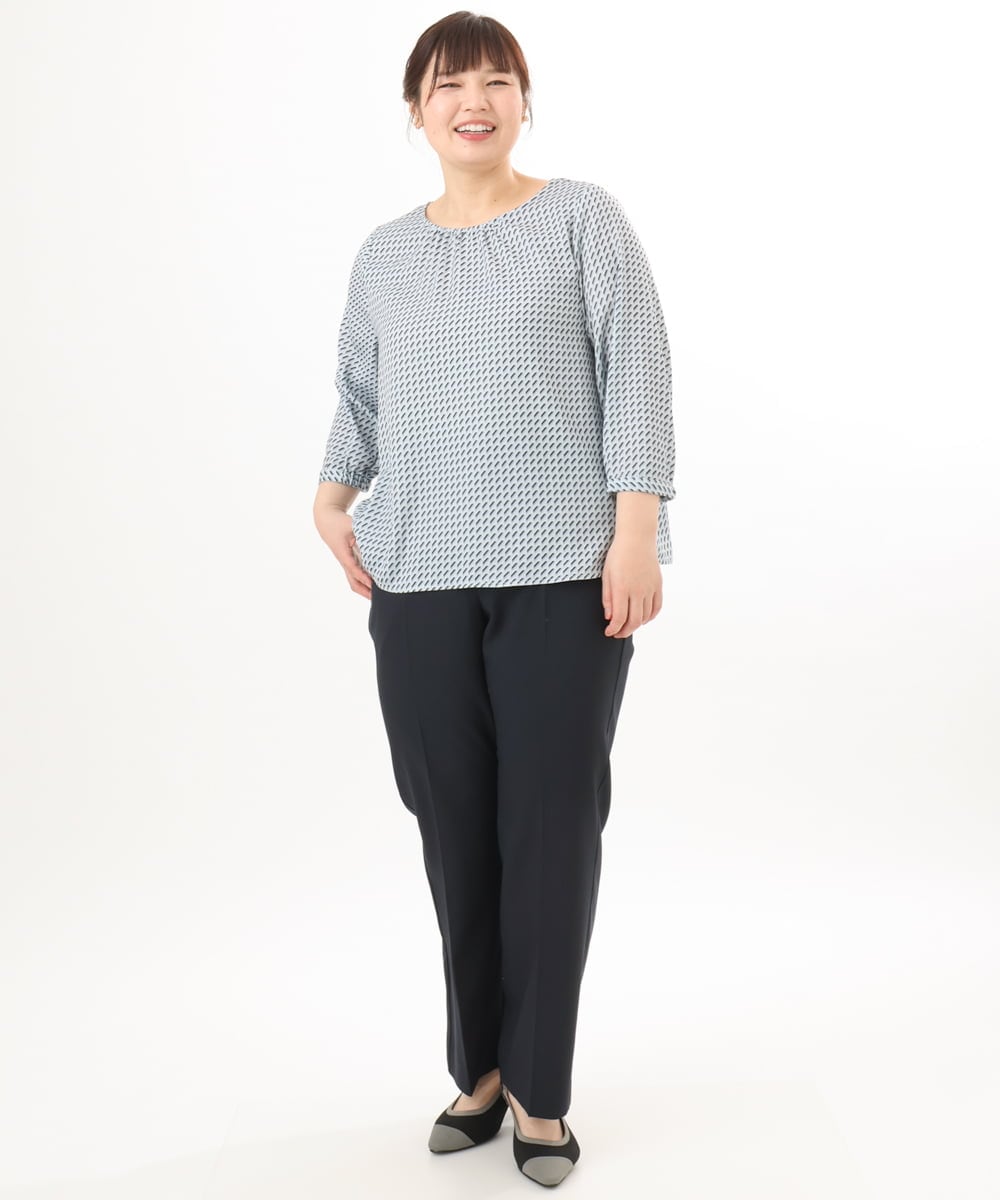 OLLED03139 eur3(エウルキューブ) 【大きいサイズ/11号サイズあり/セットアップ可能】ストレッチセンタープレスパンツ ネイビー