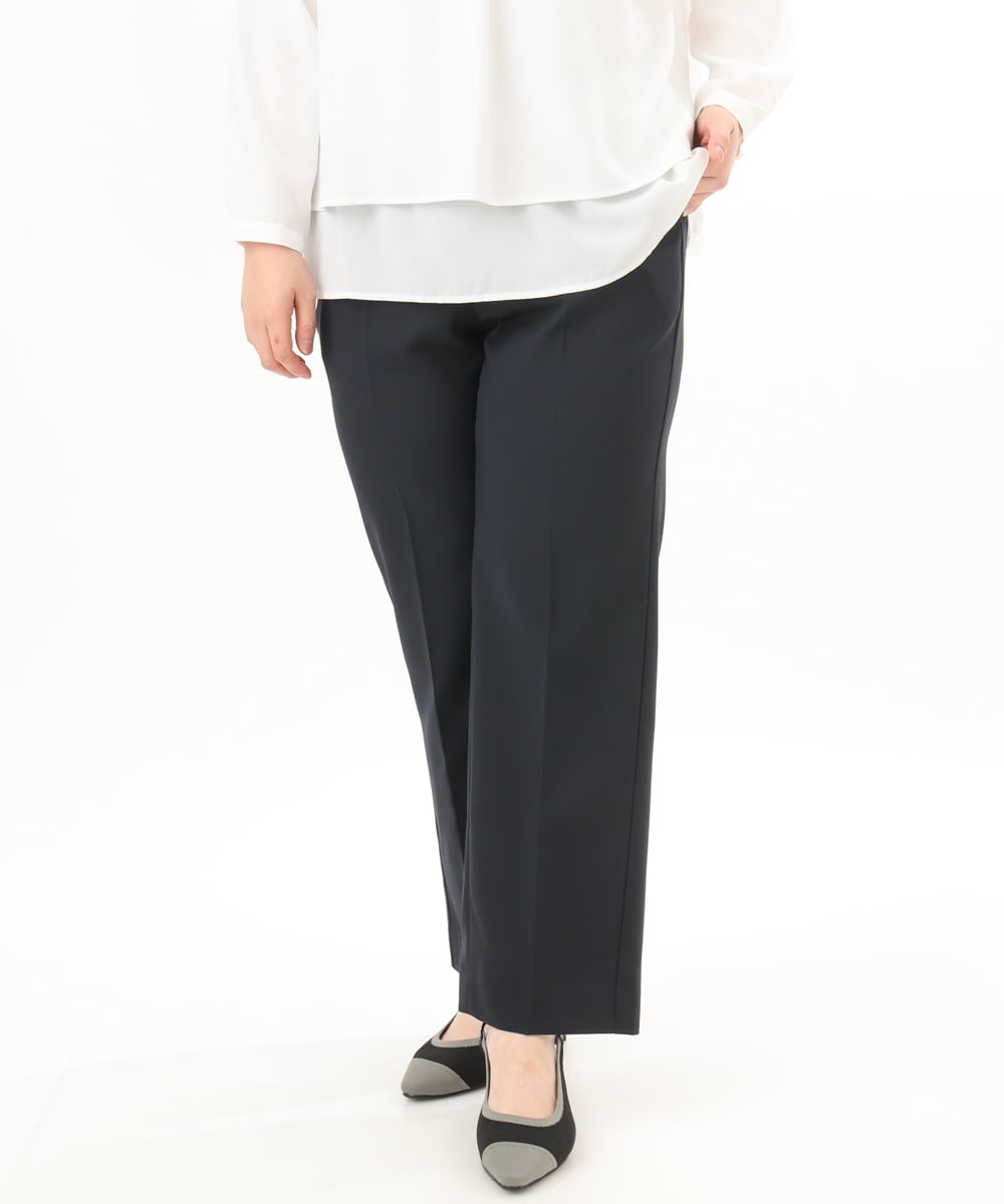 OLLED03139 eur3(エウルキューブ) 【大きいサイズ/11号サイズあり/セットアップ可能】ストレッチセンタープレスパンツ ネイビー