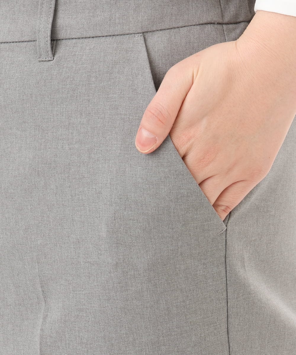 OLLED03139 eur3(エウルキューブ) 【大きいサイズ/11号サイズあり/セットアップ可能】ストレッチセンタープレスパンツ グレー