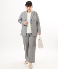 OLLED03139 eur3(エウルキューブ) 【大きいサイズ/11号サイズあり/セットアップ可能】ストレッチセンタープレスパンツ グレー