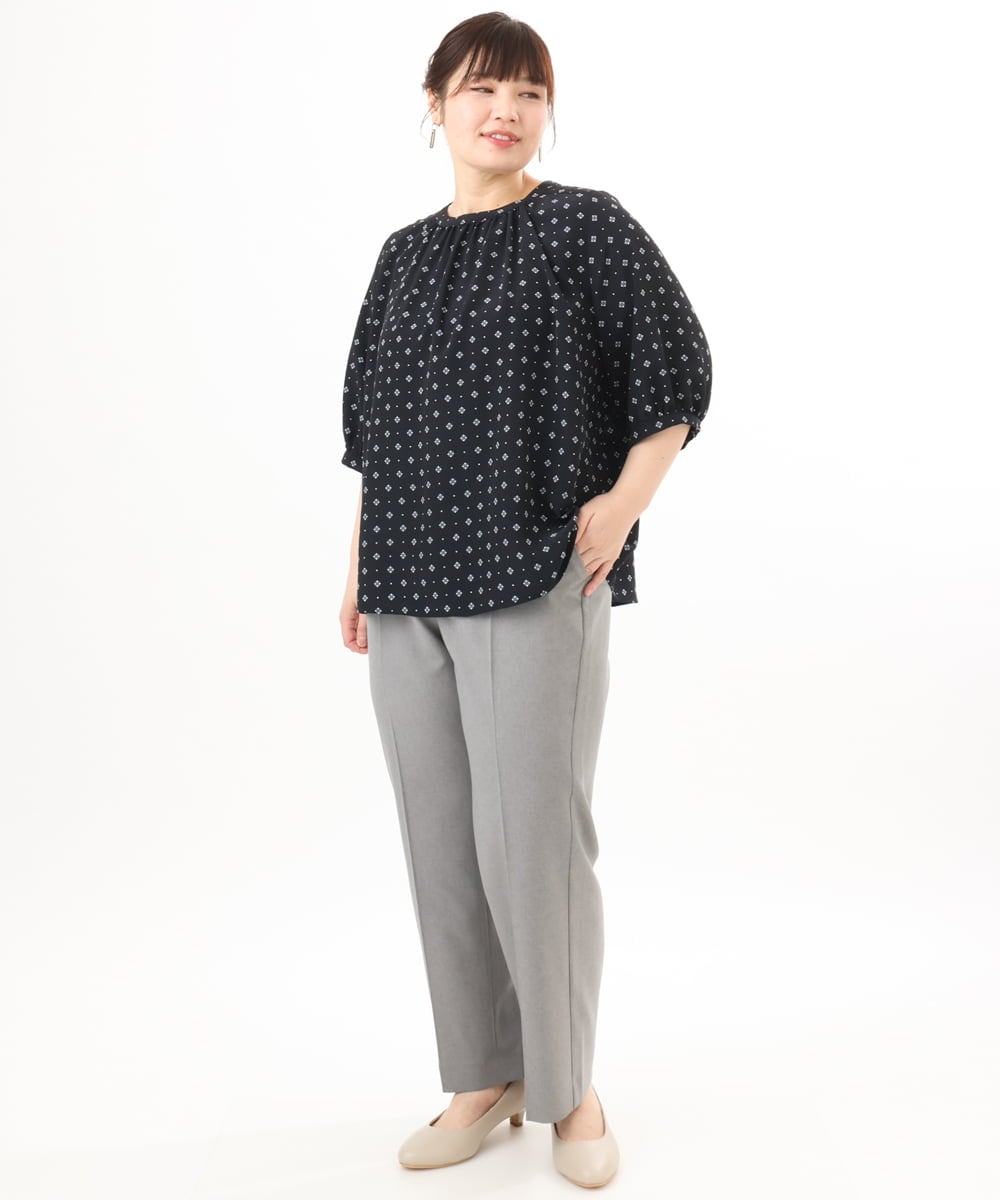 OLLED03139 eur3(エウルキューブ) 【大きいサイズ/11号サイズあり/セットアップ可能】ストレッチセンタープレスパンツ グレー