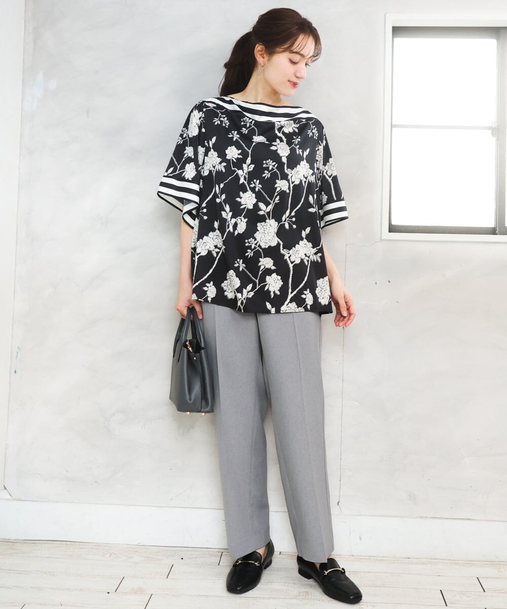 OLLED03139 eur3(エウルキューブ) 【大きいサイズ/11号サイズあり/セットアップ可能】ストレッチセンタープレスパンツ グレー
