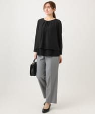 OLLED03139 eur3(エウルキューブ) 【大きいサイズ/11号サイズあり/セットアップ可能】ストレッチセンタープレスパンツ グレー