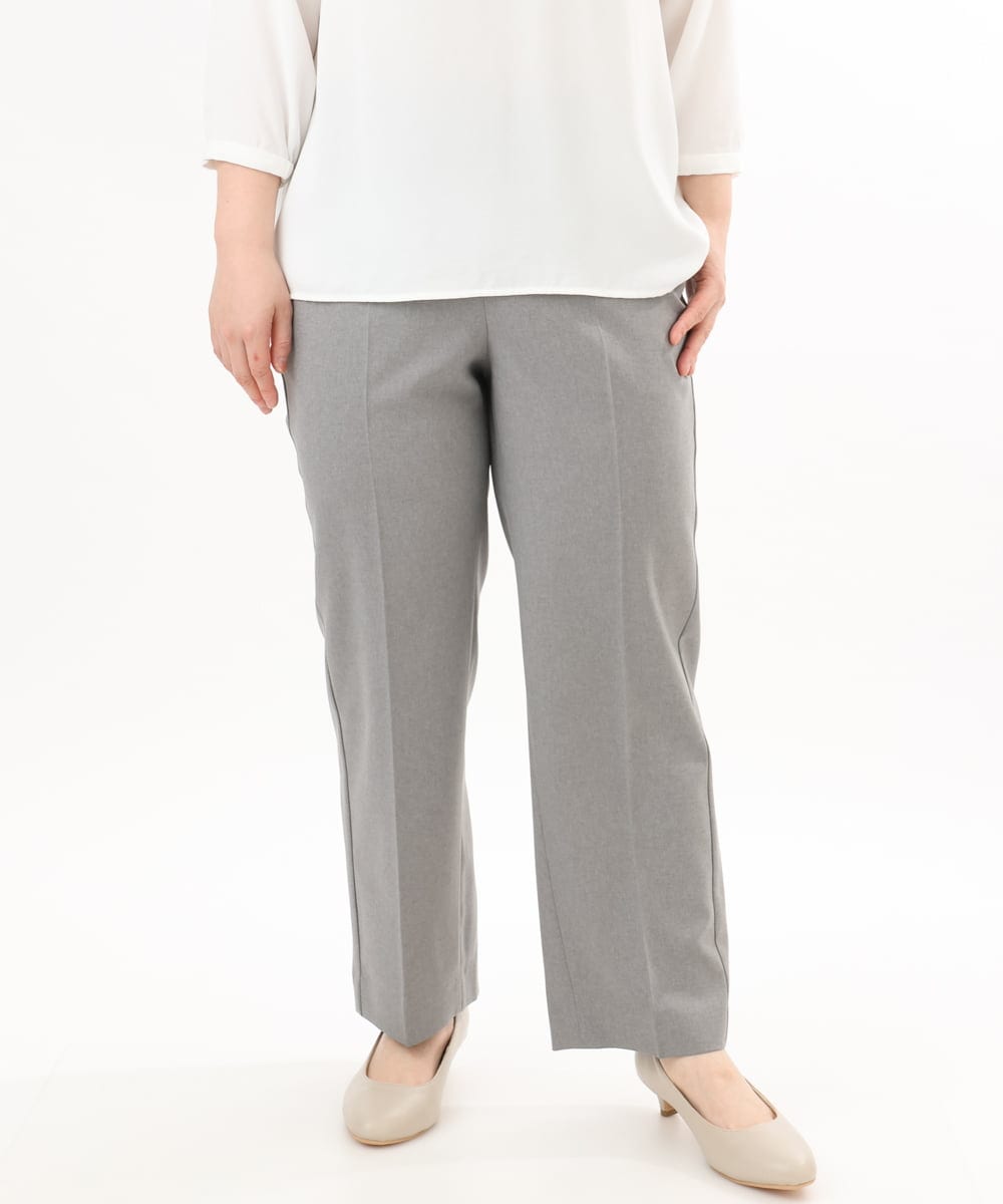 OLLED03139 eur3(エウルキューブ) 【大きいサイズ/11号サイズあり/セットアップ可能】ストレッチセンタープレスパンツ グレー
