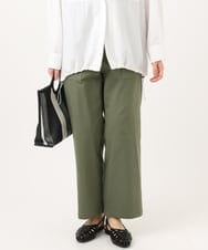 OLLED06099 eur3(エウルキューブ) 【大きいサイズ】ストレッチベイカーパンツ カーキ