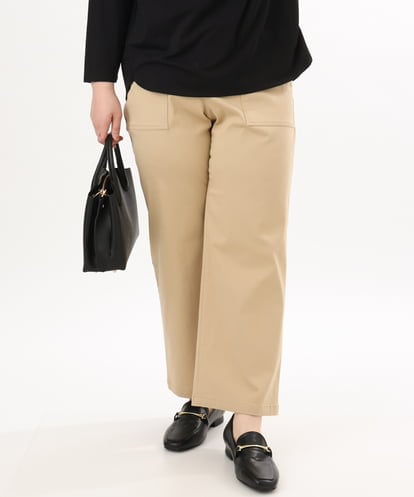 OLLED06099 eur3 【大きいサイズ】ストレッチベイカーパンツ