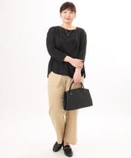 OLLED06099 eur3(エウルキューブ) 【大きいサイズ】ストレッチベイカーパンツ ベージュ