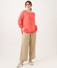 OLLED06099 eur3(エウルキューブ) 【大きいサイズ】ストレッチベイカーパンツ ベージュ
