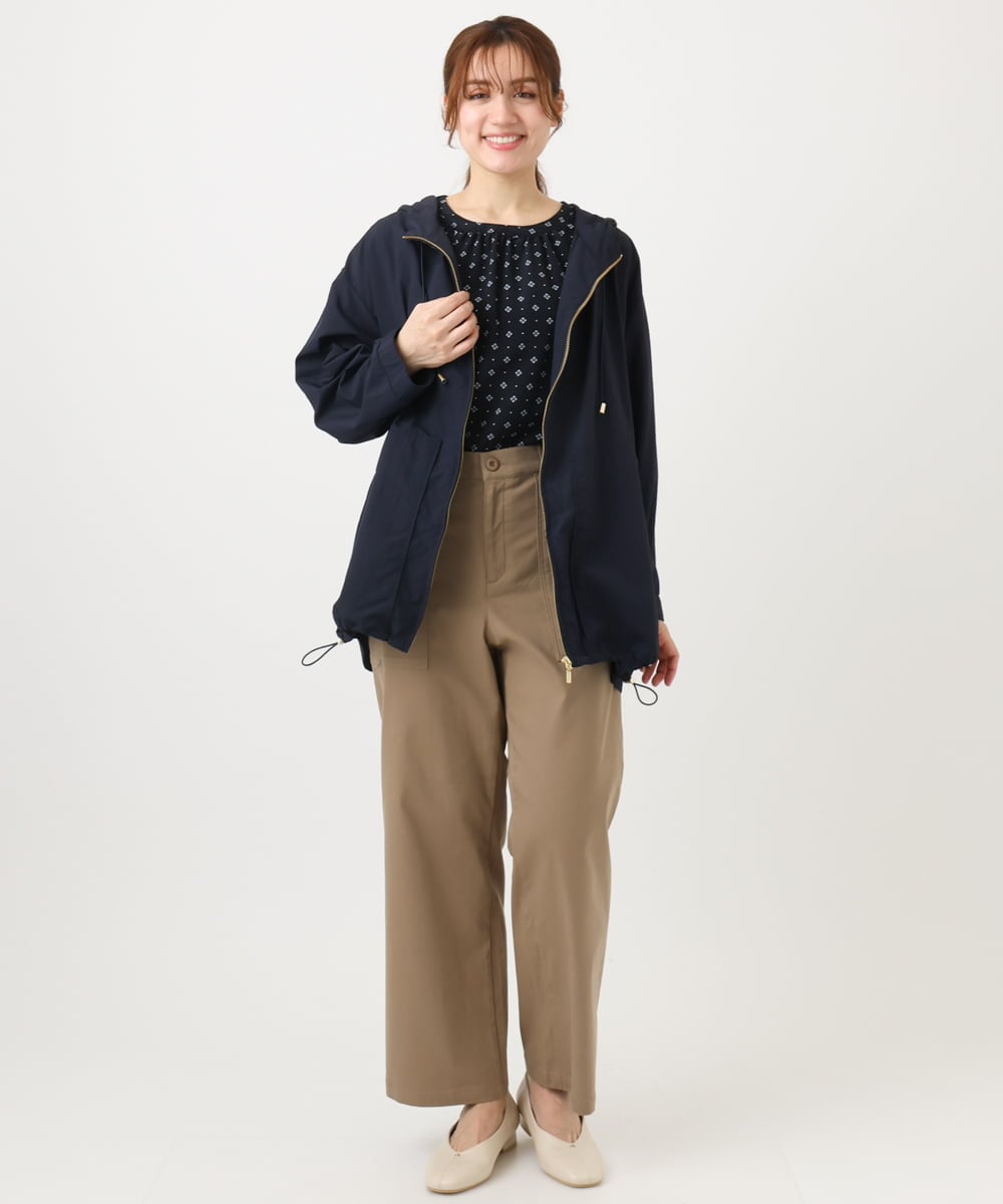 OLLED06099 eur3(エウルキューブ) 【大きいサイズ】ストレッチベイカーパンツ モカ