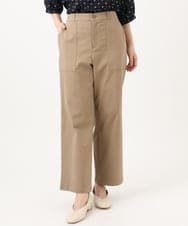 OLLED06099 eur3(エウルキューブ) 【大きいサイズ】ストレッチベイカーパンツ モカ