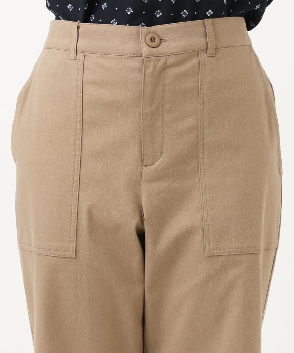 OLLED06099 eur3(エウルキューブ) 【大きいサイズ】ストレッチベイカーパンツ モカ