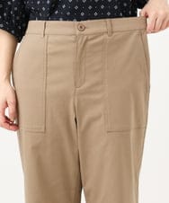 OLLED06099 eur3(エウルキューブ) 【大きいサイズ】ストレッチベイカーパンツ モカ