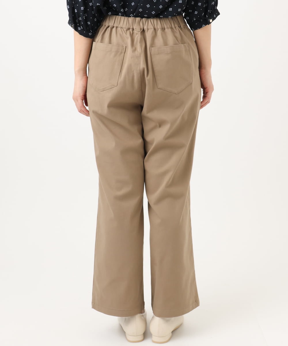 OLLED06099 eur3(エウルキューブ) 【大きいサイズ】ストレッチベイカーパンツ モカ