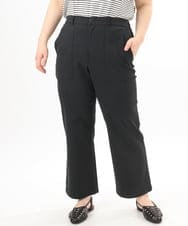 OLLED06099 eur3(エウルキューブ) 【大きいサイズ】ストレッチベイカーパンツ ブラック