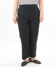 OLLED06099 eur3(エウルキューブ) 【大きいサイズ】ストレッチベイカーパンツ ブラック