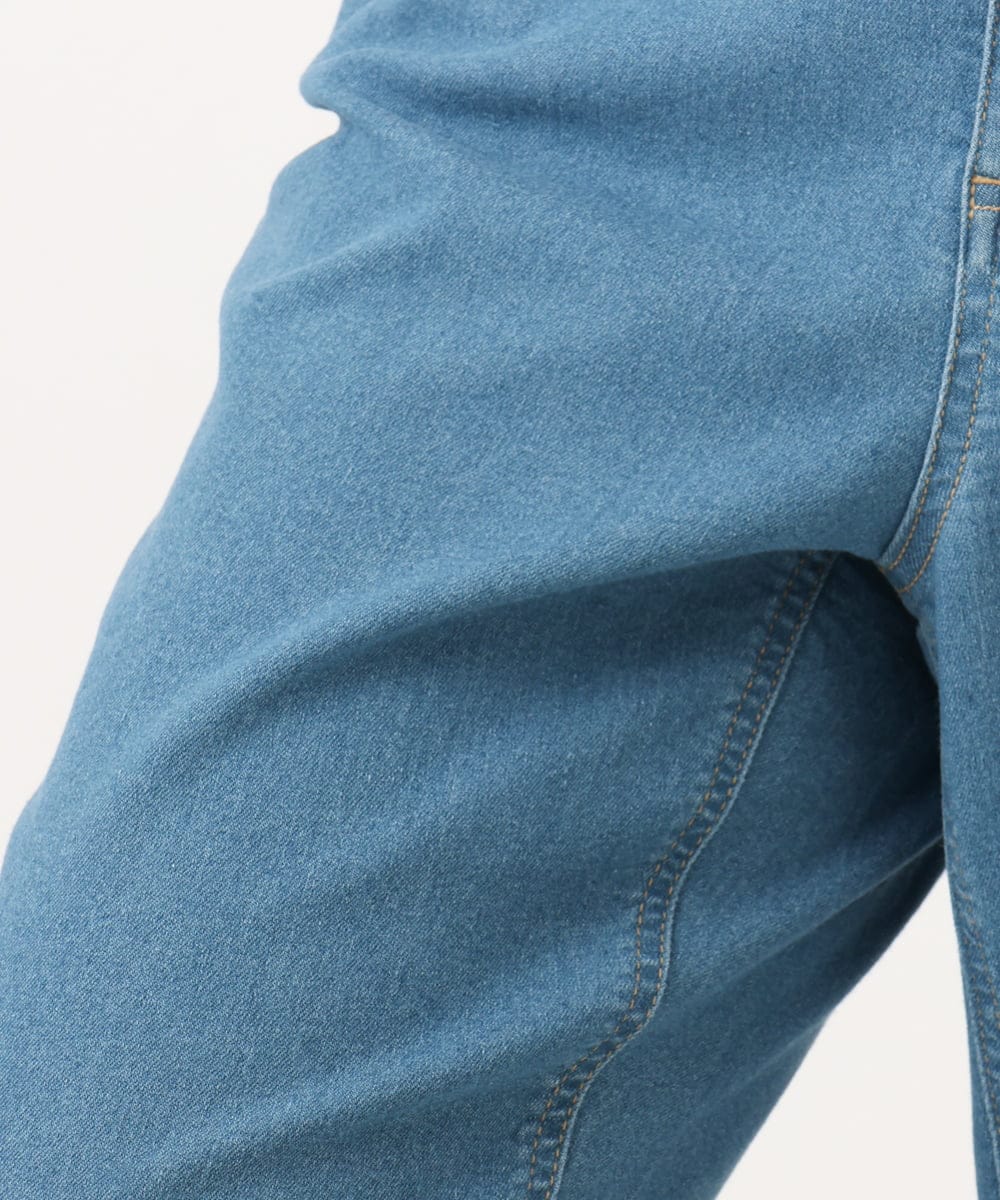 OLLED07109 eur3(エウルキューブ) 【大きいサイズ】ストレッチストレートデニム ライトブルー