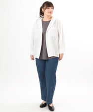 OLLED07109 eur3(エウルキューブ) 【大きいサイズ】ストレッチストレートデニム ネイビー