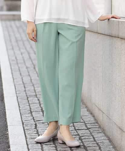 OLLEP13090 eur3 【大きいサイズ/接触冷感】さらっとセンターラインストレートパンツ