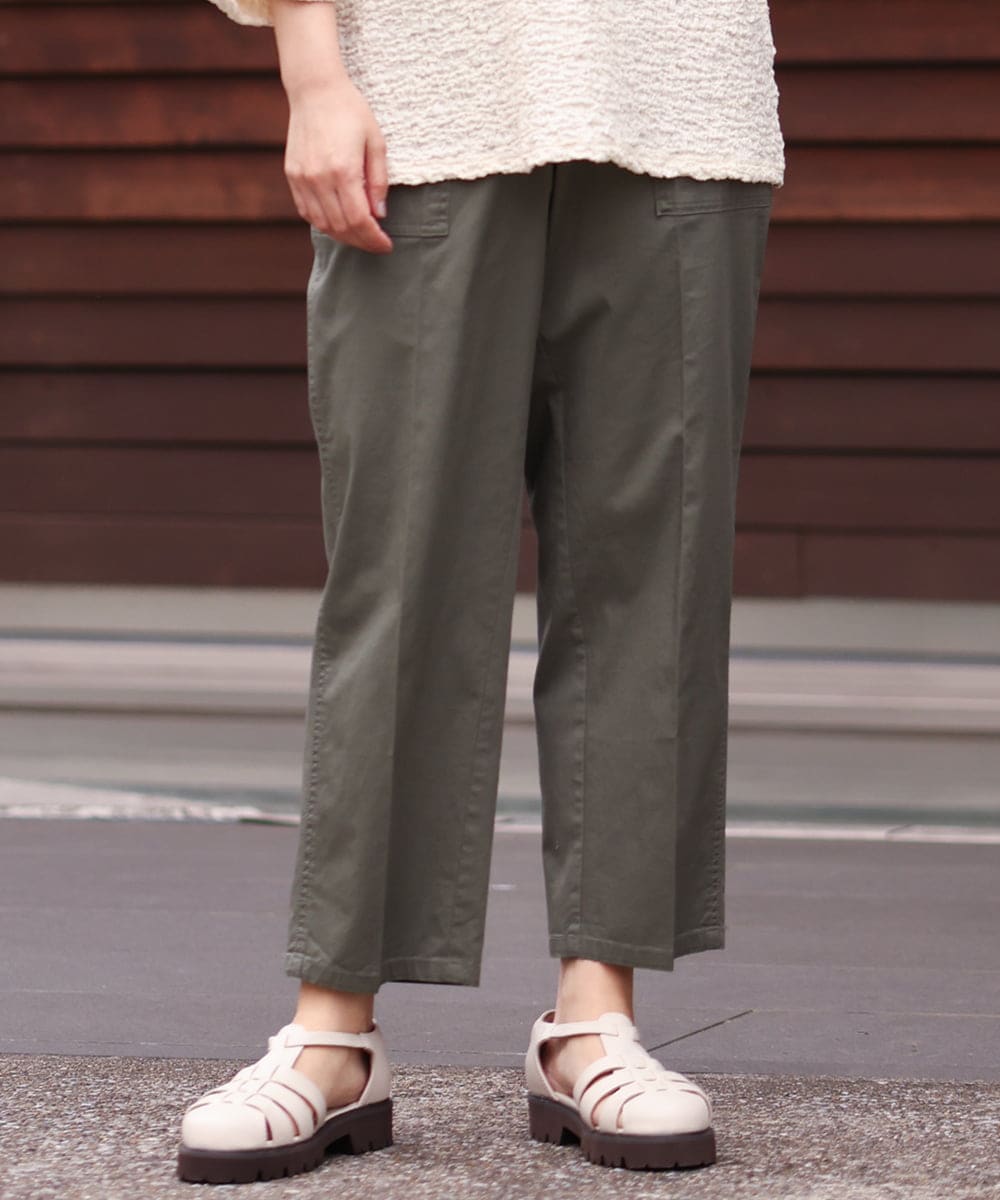 OLLES14100 eur3(エウルキューブ) 【大きいサイズ】ベイカーパンツ カーキ(36)