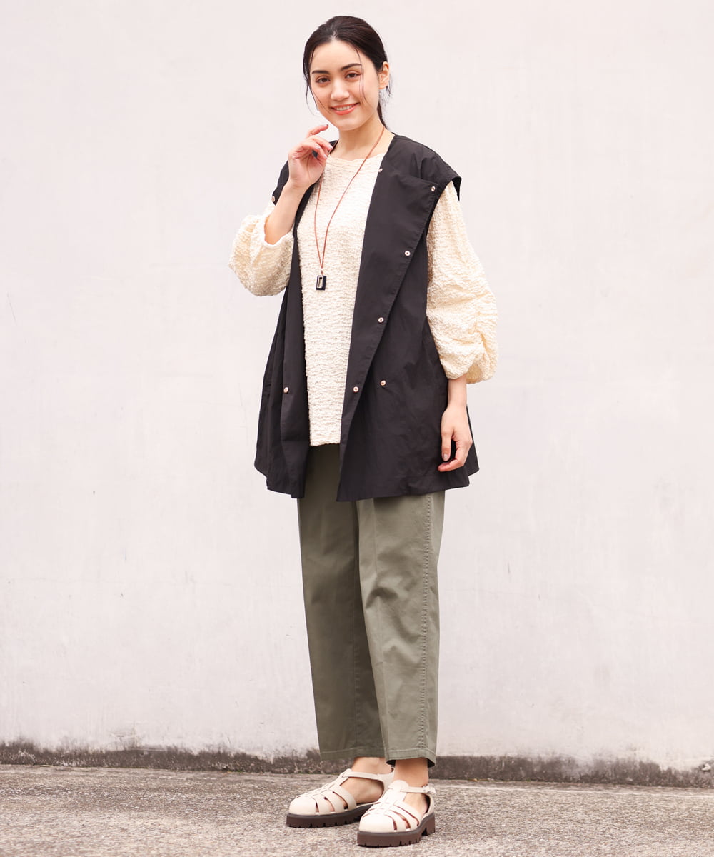 OLLES14100 eur3(エウルキューブ) 【大きいサイズ】ベイカーパンツ カーキ(36)