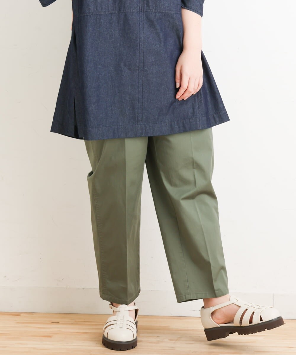 OLLES14100 eur3(エウルキューブ) 【大きいサイズ】ベイカーパンツ カーキ(36)