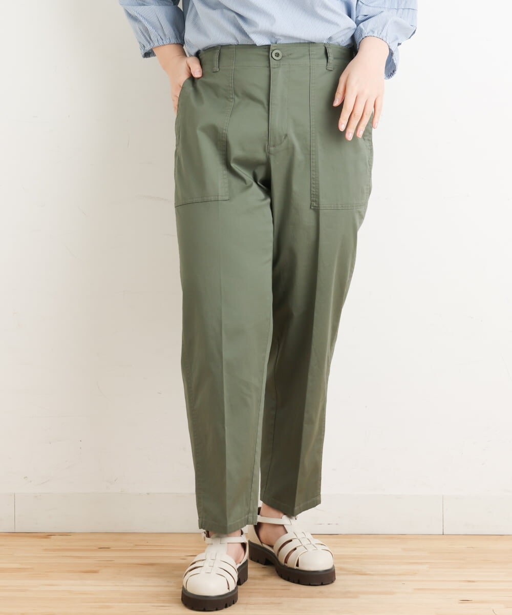 OLLES14100 eur3(エウルキューブ) 【大きいサイズ】ベイカーパンツ カーキ(36)