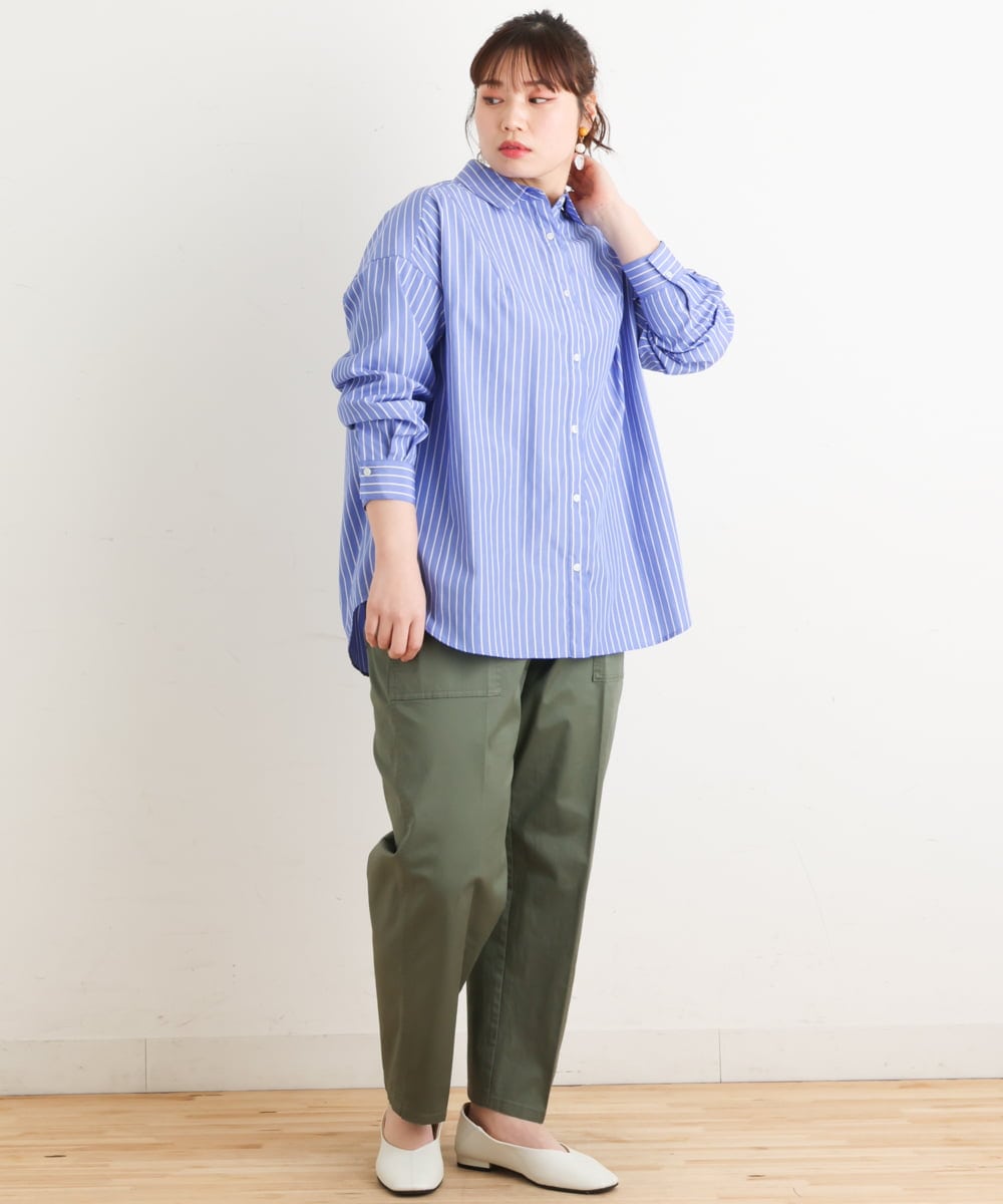OLLES14100 eur3(エウルキューブ) 【大きいサイズ】ベイカーパンツ カーキ(36)