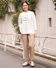 OLLES14100 eur3(エウルキューブ) 【大きいサイズ】ベイカーパンツ ベージュ(82)