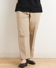 OLLES14100 eur3(エウルキューブ) 【大きいサイズ】ベイカーパンツ ベージュ(82)