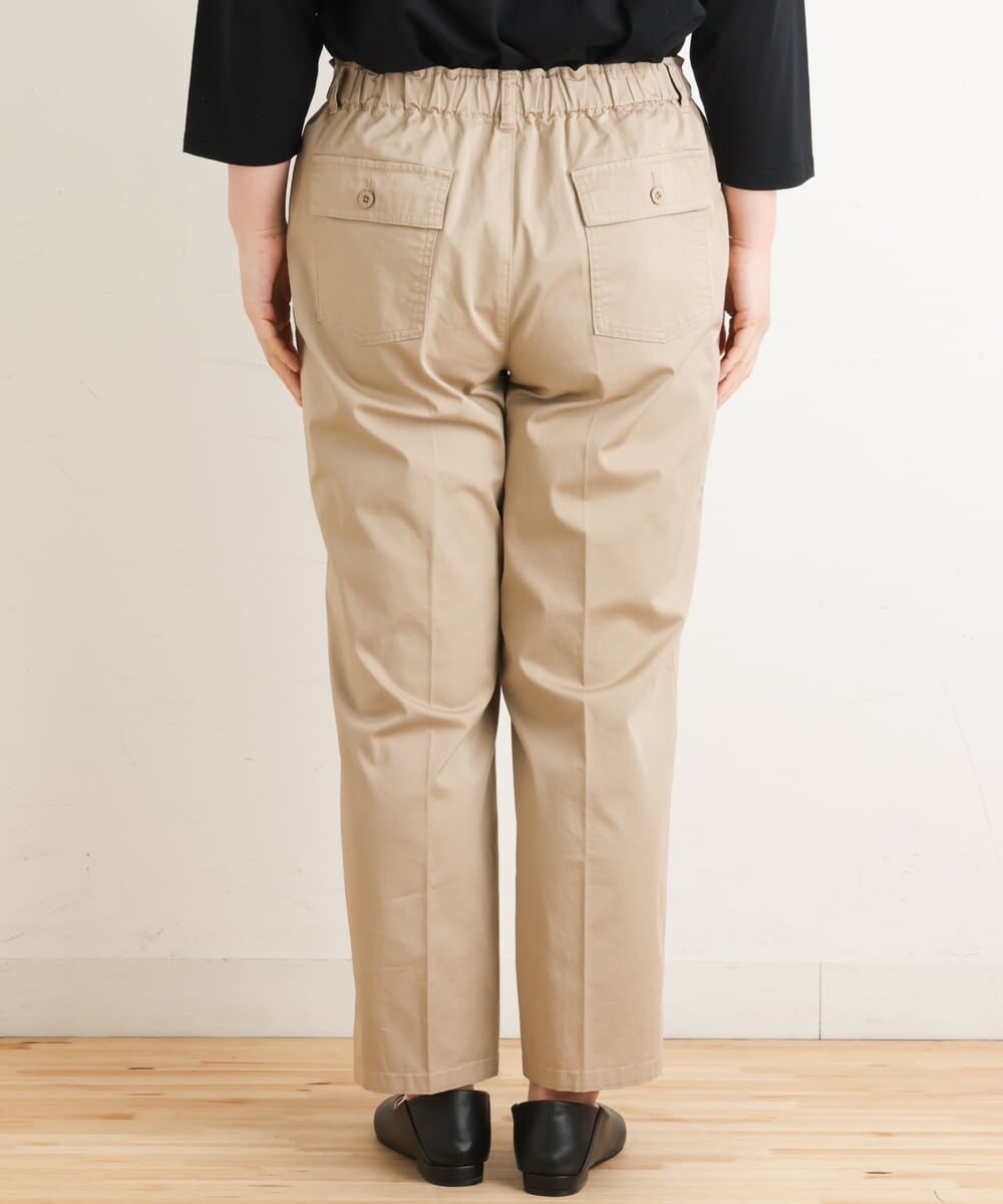 OLLES14100 eur3(エウルキューブ) 【大きいサイズ】ベイカーパンツ ベージュ(82)