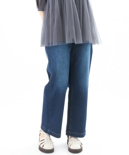 OLLEV04099 eur3 【大きいサイズ】ワイドストレートデニムパンツ