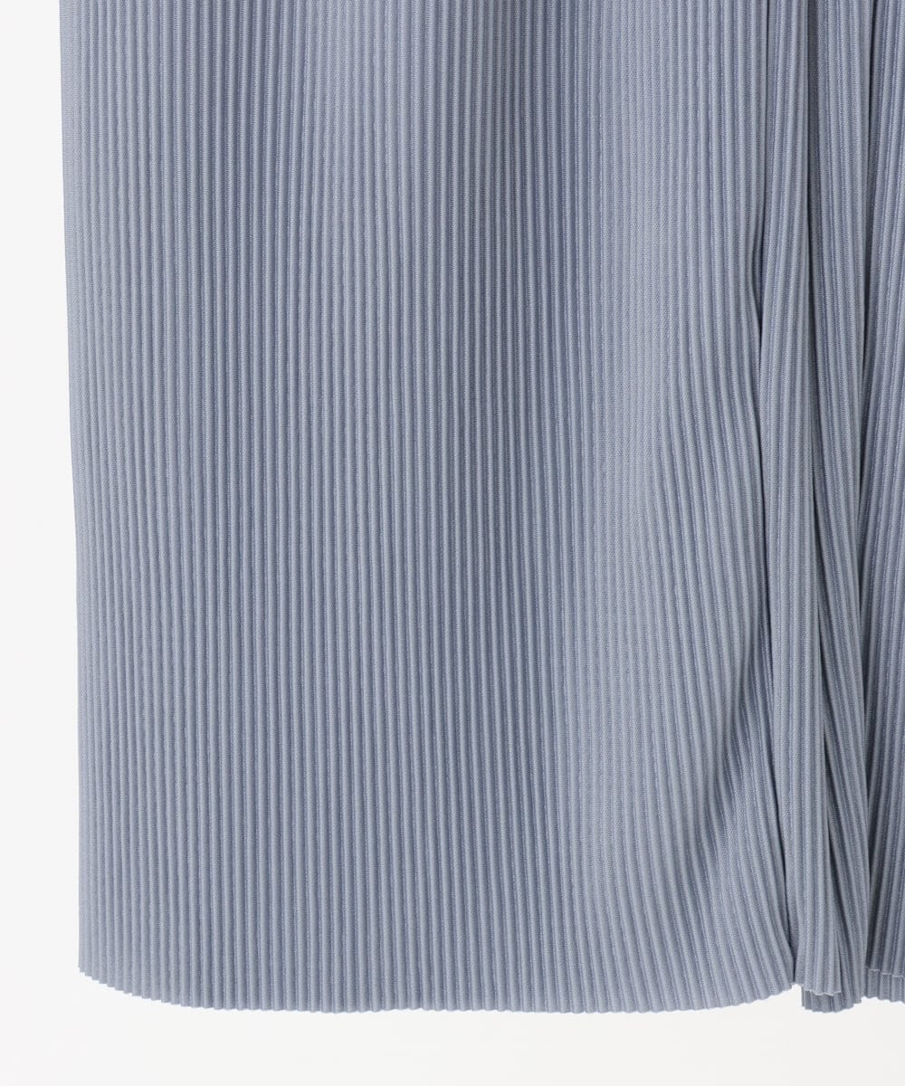 OLLFA03089 eur3(エウルキューブ) 【大きいサイズ/セルフカット可】ジャージープリーツパンツ ライトブルー(50)