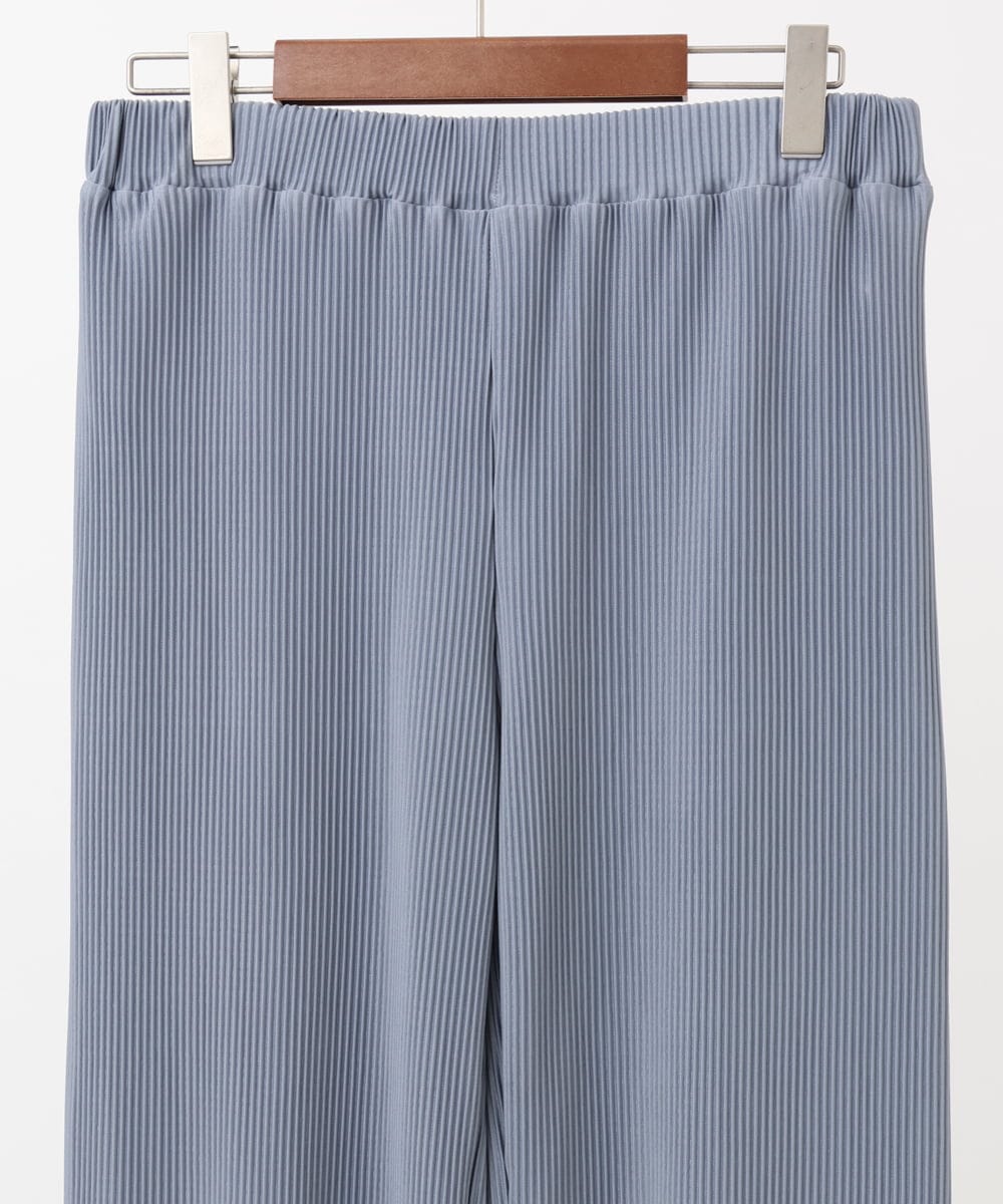 OLLFA03089 eur3(エウルキューブ) 【大きいサイズ/セルフカット可】ジャージープリーツパンツ ライトブルー(50)