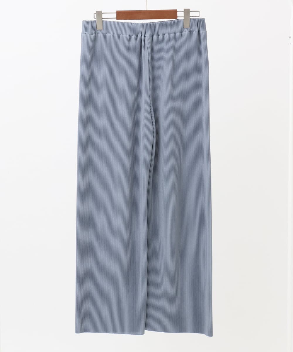 OLLFA03089 eur3(エウルキューブ) 【大きいサイズ/セルフカット可】ジャージープリーツパンツ ライトブルー(50)