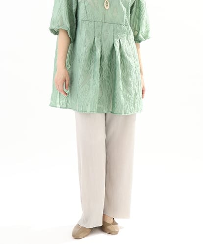 OLLFA03089 eur3 【大きいサイズ/セルフカット可】ジャージープリーツパンツ