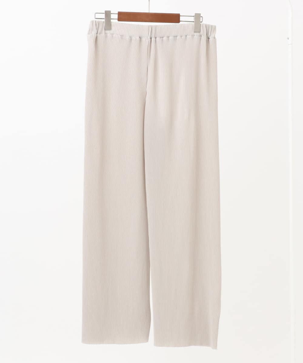 OLLFA03089 eur3(エウルキューブ) 【大きいサイズ/セルフカット可】ジャージープリーツパンツ グレージュ(89)