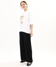 OLLFA03089 eur3(エウルキューブ) 【大きいサイズ/セルフカット可】ジャージープリーツパンツ ブラック(94)