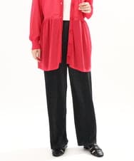 OLLFA03089 eur3(エウルキューブ) 【大きいサイズ/セルフカット可】ジャージープリーツパンツ シルバー(96)