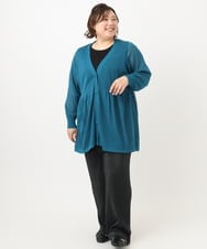 OLLFA03089 eur3(エウルキューブ) 【大きいサイズ/セルフカット可】ジャージープリーツパンツ シルバー(96)