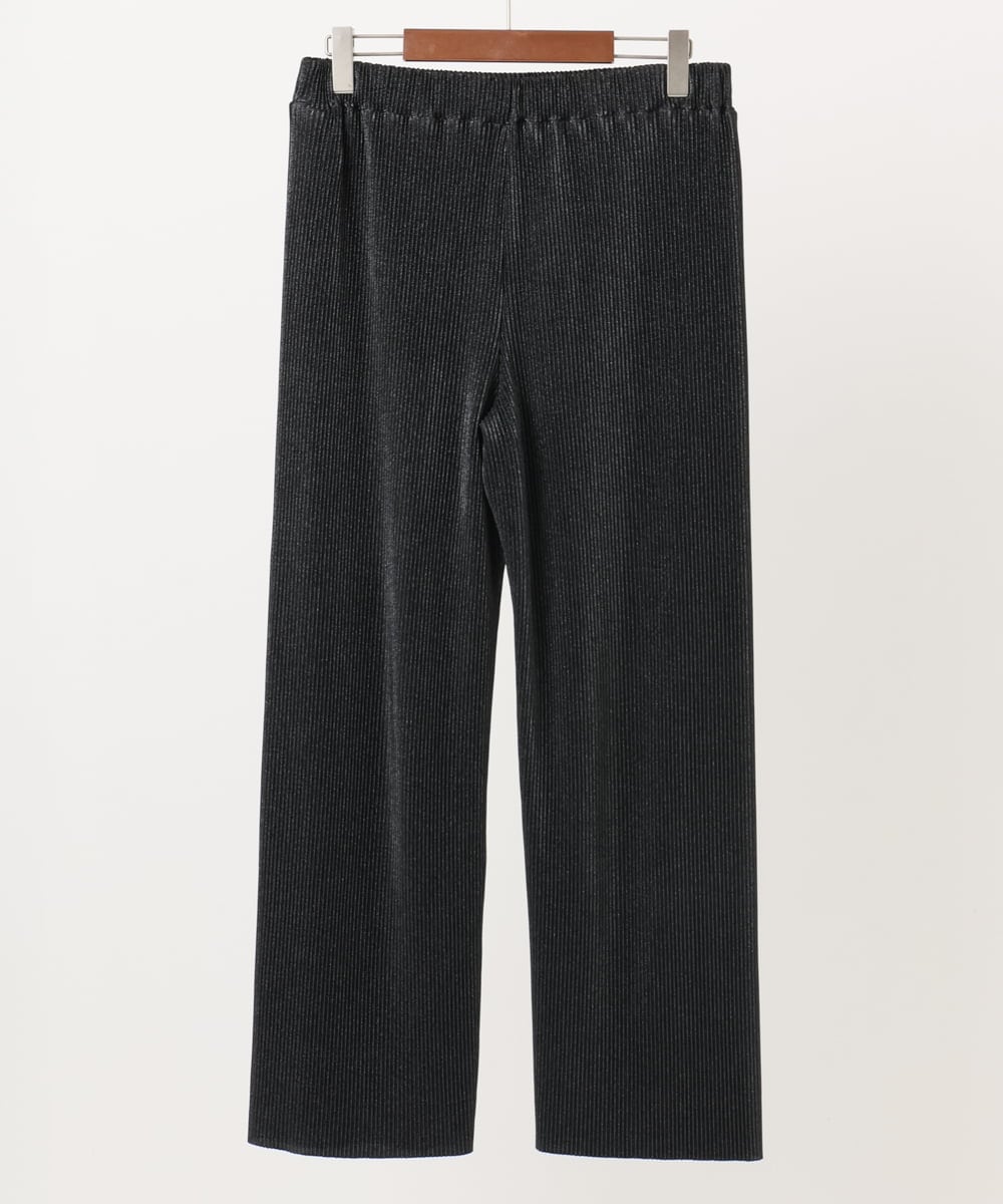 OLLFA03089 eur3(エウルキューブ) 【大きいサイズ/セルフカット可】ジャージープリーツパンツ シルバー(96)