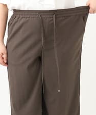 OLLFA06099 eur3(エウルキューブ) 【大きいサイズ】イージーワイドパンツ ダークグレー(93)