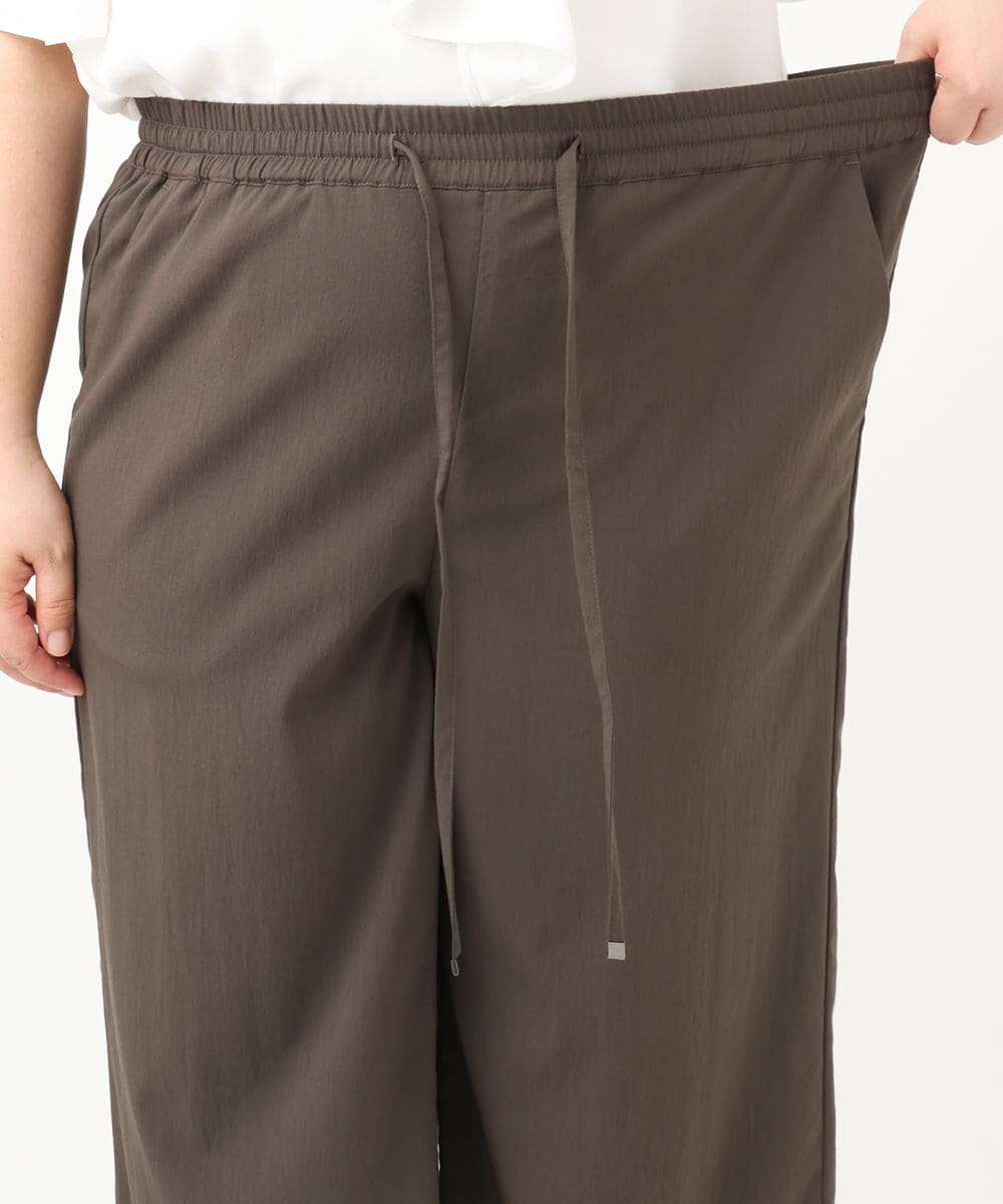 OLLFA06099 eur3(エウルキューブ) 【大きいサイズ】イージーワイドパンツ ダークグレー(93)